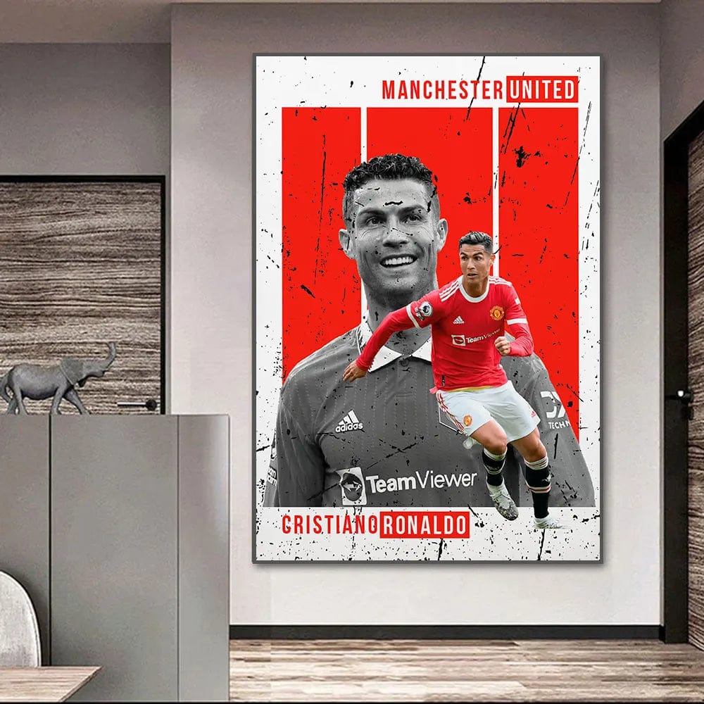 SP338 / 40x60cm(No Frame) Portugal Super Football Star CR7 Cristiano Ronaldo Poster Prints Motivational Quotes Canvas Painting Soccer Fans Room Decor