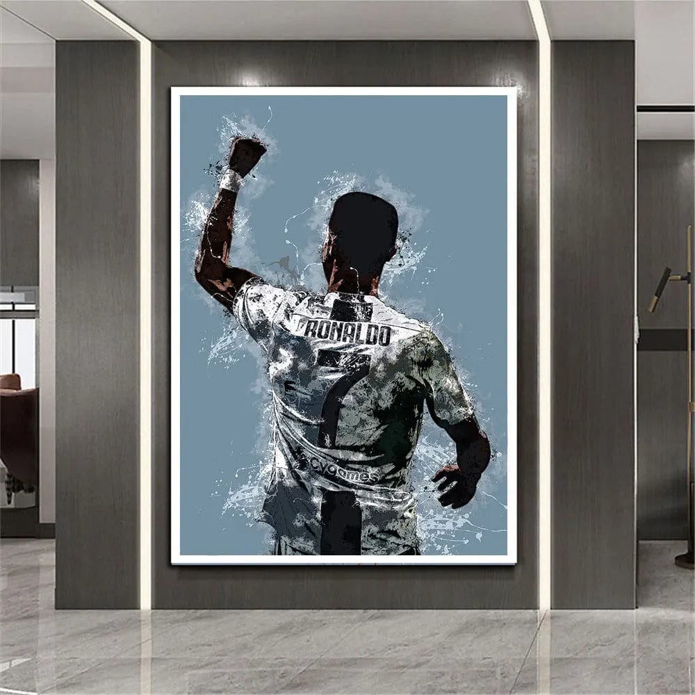 SP339 / 40x60cm(No Frame) Portugal Super Football Star CR7 Cristiano Ronaldo Poster Prints Motivational Quotes Canvas Painting Soccer Fans Room Decor