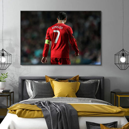 SP347 / 40x60cm(No Frame) Portugal Super Football Star CR7 Cristiano Ronaldo Poster Prints Motivational Quotes Canvas Painting Soccer Fans Room Decor