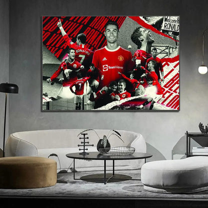 SP348 / 40x60cm(No Frame) Portugal Super Football Star CR7 Cristiano Ronaldo Poster Prints Motivational Quotes Canvas Painting Soccer Fans Room Decor