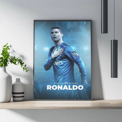 SP350 / 40x60cm(No Frame) Portugal Super Football Star CR7 Cristiano Ronaldo Poster Prints Motivational Quotes Canvas Painting Soccer Fans Room Decor