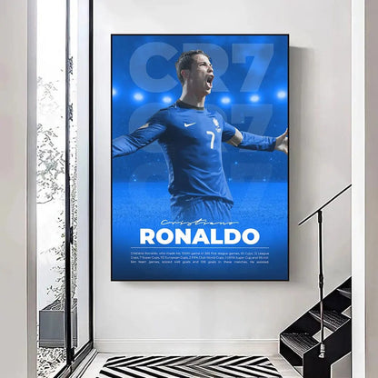 SP351 / 40x60cm(No Frame) Portugal Super Football Star CR7 Cristiano Ronaldo Poster Prints Motivational Quotes Canvas Painting Soccer Fans Room Decor