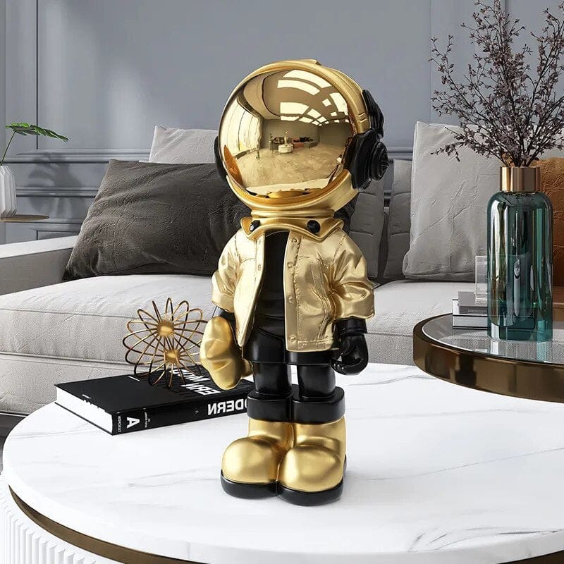 Space Odyssey Artworks: Resin Cartoon Astronaut Statues - Creative Home Decoration Figurines for Nordic Desktop Decor, Indoor Ornaments, and Thoughtful Gifts