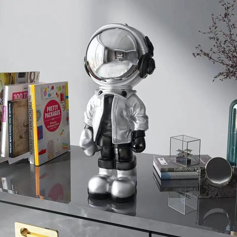 Space Odyssey Artworks: Resin Cartoon Astronaut Statues - Creative Home Decoration Figurines for Nordic Desktop Decor, Indoor Ornaments, and Thoughtful Gifts