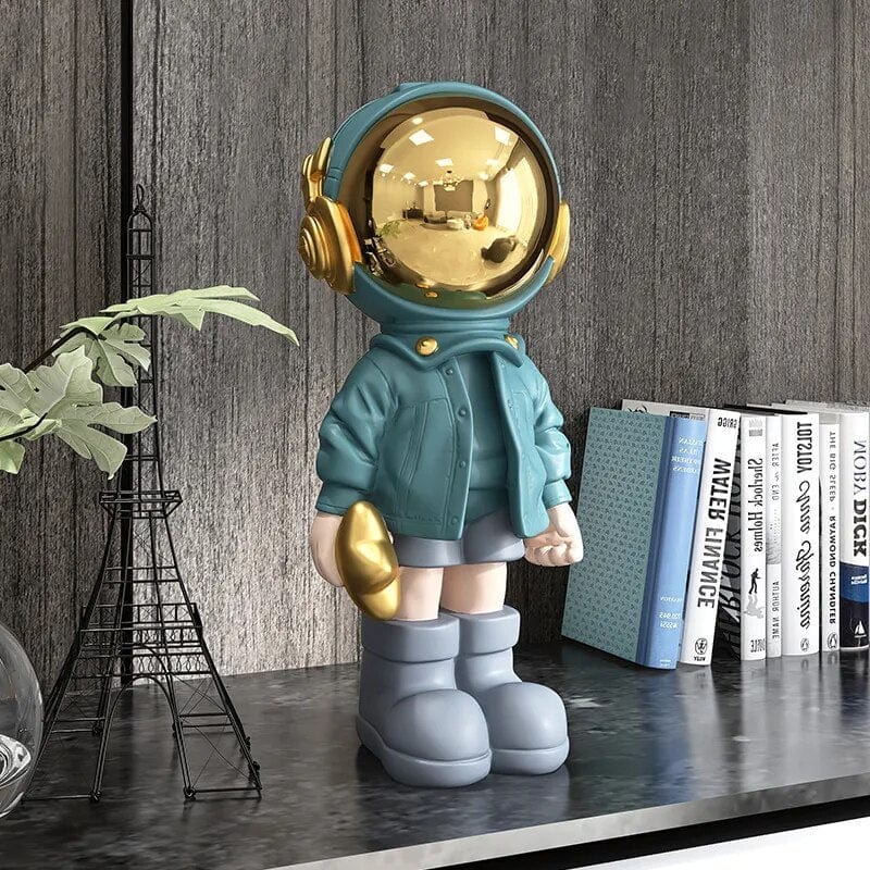 Space Odyssey Artworks: Resin Cartoon Astronaut Statues - Creative Home Decoration Figurines for Nordic Desktop Decor, Indoor Ornaments, and Thoughtful Gifts