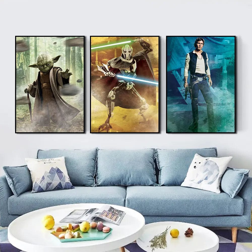 Star War Darth Vader Watercolor Art Canvas Painting Soldier Posters And Prints Yoda Pictures For Nordic Living Room Decor Gifts
