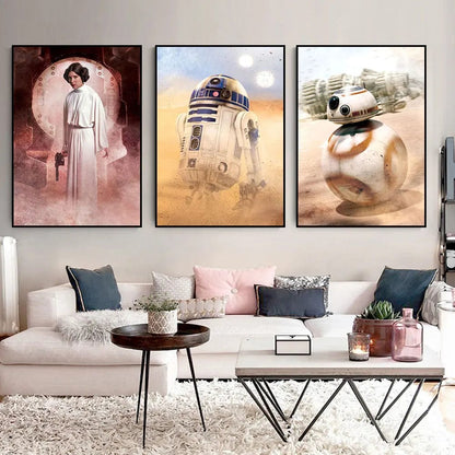 Star War Darth Vader Watercolor Art Canvas Painting Soldier Posters And Prints Yoda Pictures For Nordic Living Room Decor Gifts