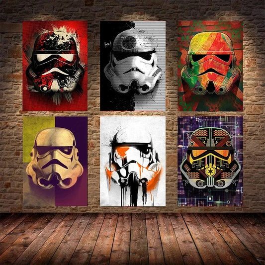 Star Wars Inspired Storm Trooper Pop Art Premium Quality Canvas Prints