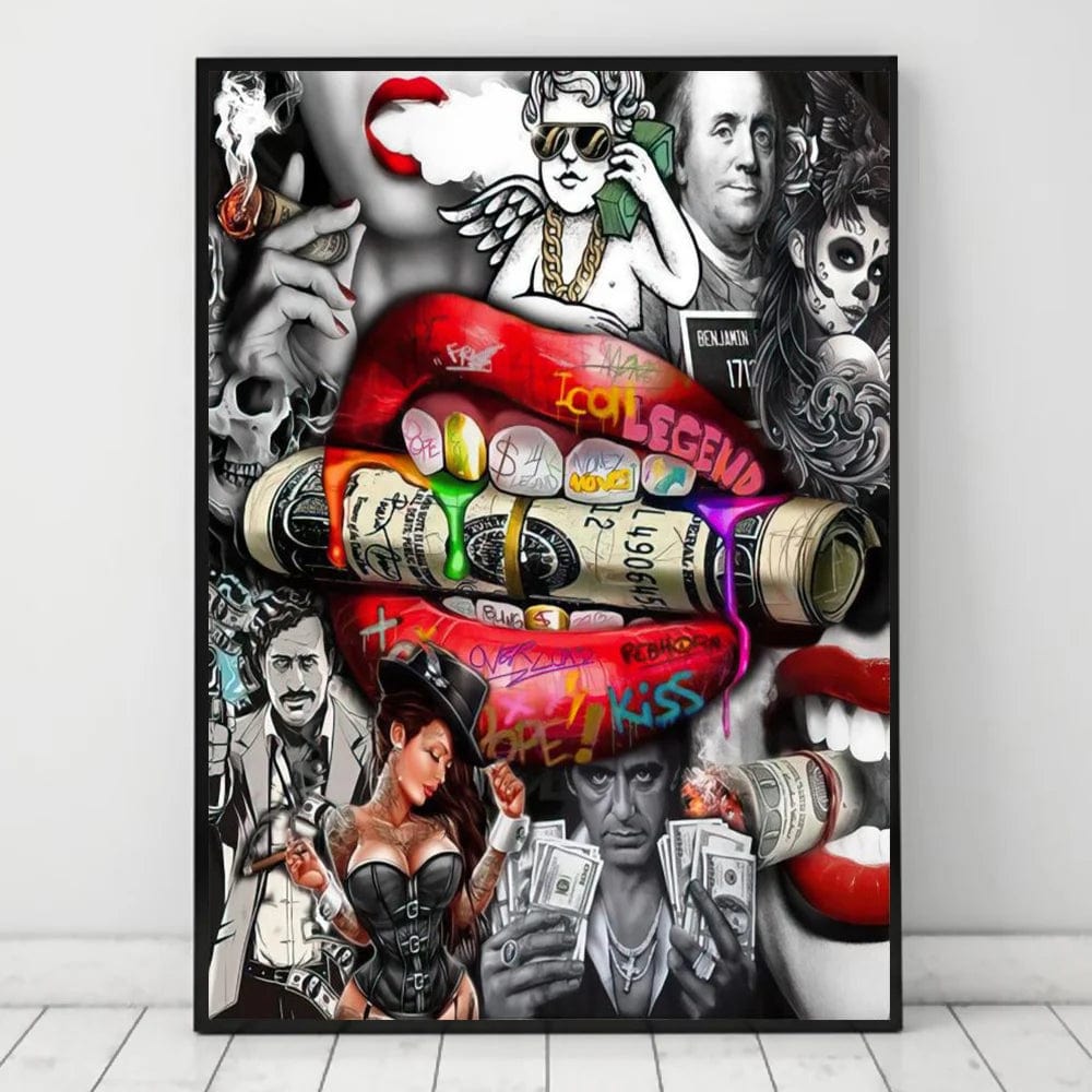 Style 6 / Medium 30X40cm Gangster Street Pop Art Graffiti Abstract Canvas Artwork Prints