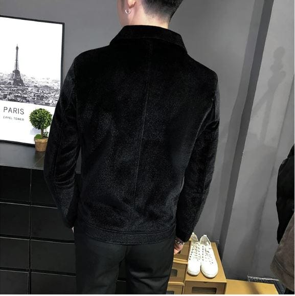 Thickened Wool Blend Streetwear Over Coat Jacket for Men