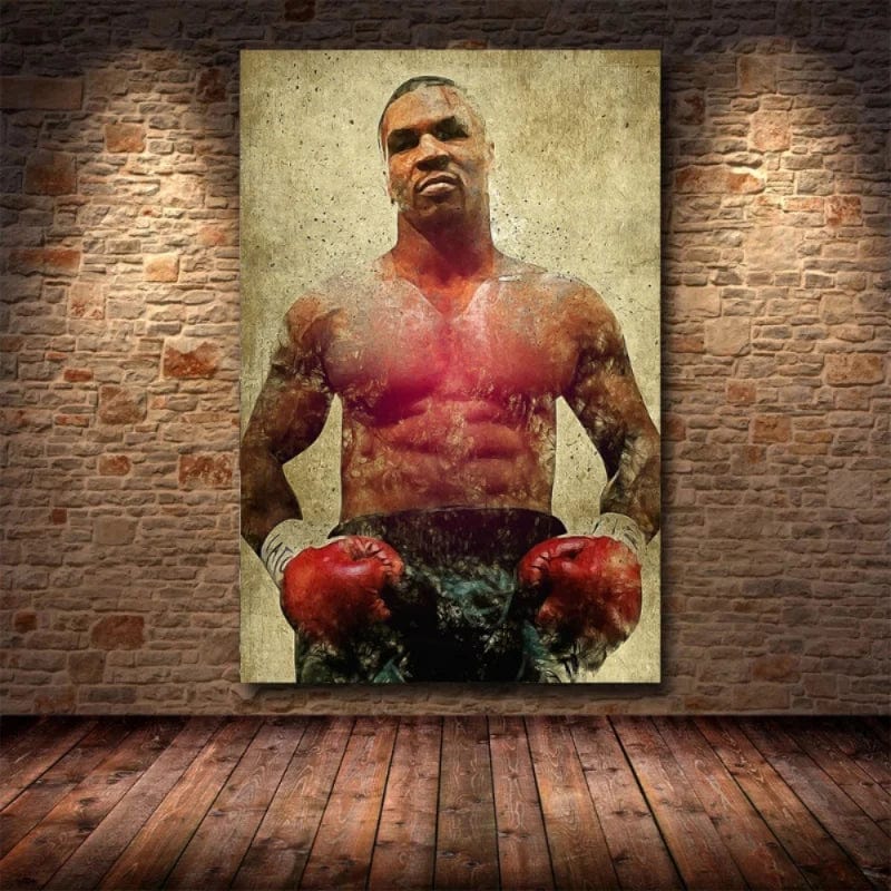 Vintage Boxing Gloves Wall Art Mike Tyson Muhammad Ali Oil On Canvas Posters And Printed Men'S Bedroom Decor Gifts