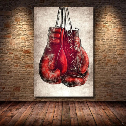 Vintage Boxing UFC Gloves Artwork Oil Canvas Prints
