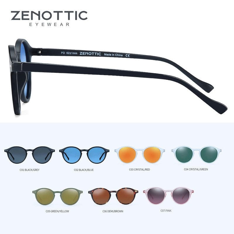 Vintage Chic: Small Round Frame Polarized Sunglasses for Men