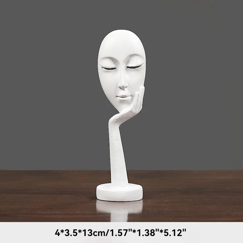 White 1 1 Sand Color The Thinker Abstract Statues Sculptures Yoga Figurine Nordic Living Room Home Decor Decoration Maison Desk Ornaments