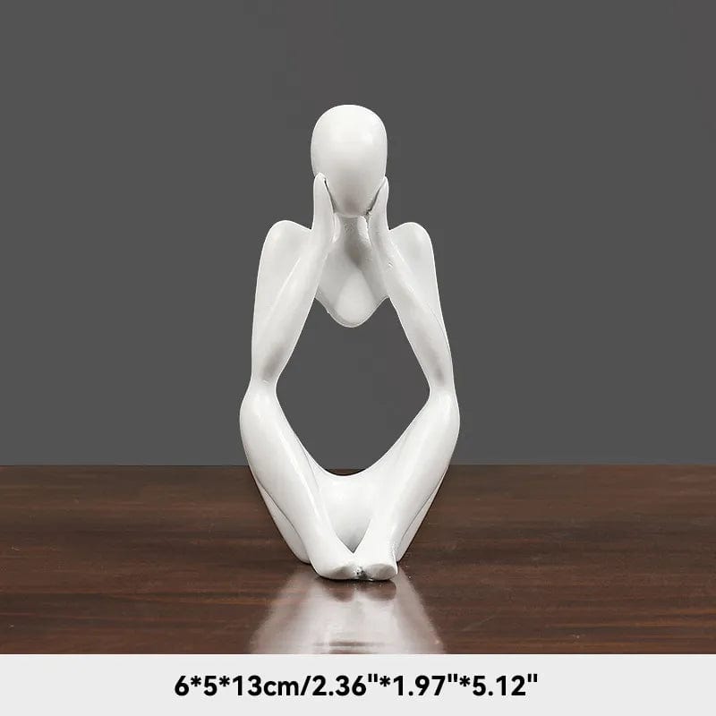 White 3 Sand Color The Thinker Abstract Statues Sculptures Yoga Figurine Nordic Living Room Home Decor Decoration Maison Desk Ornaments
