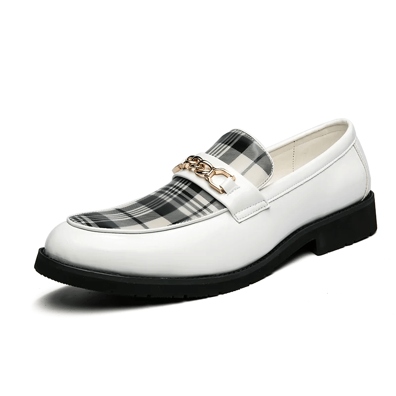 White Grey / 38 New High Quality Italian Shoe for Men Loafers Casual Men Shoes Luxury Leather Slip-on British Style Striped Soft Shoes Moccasins