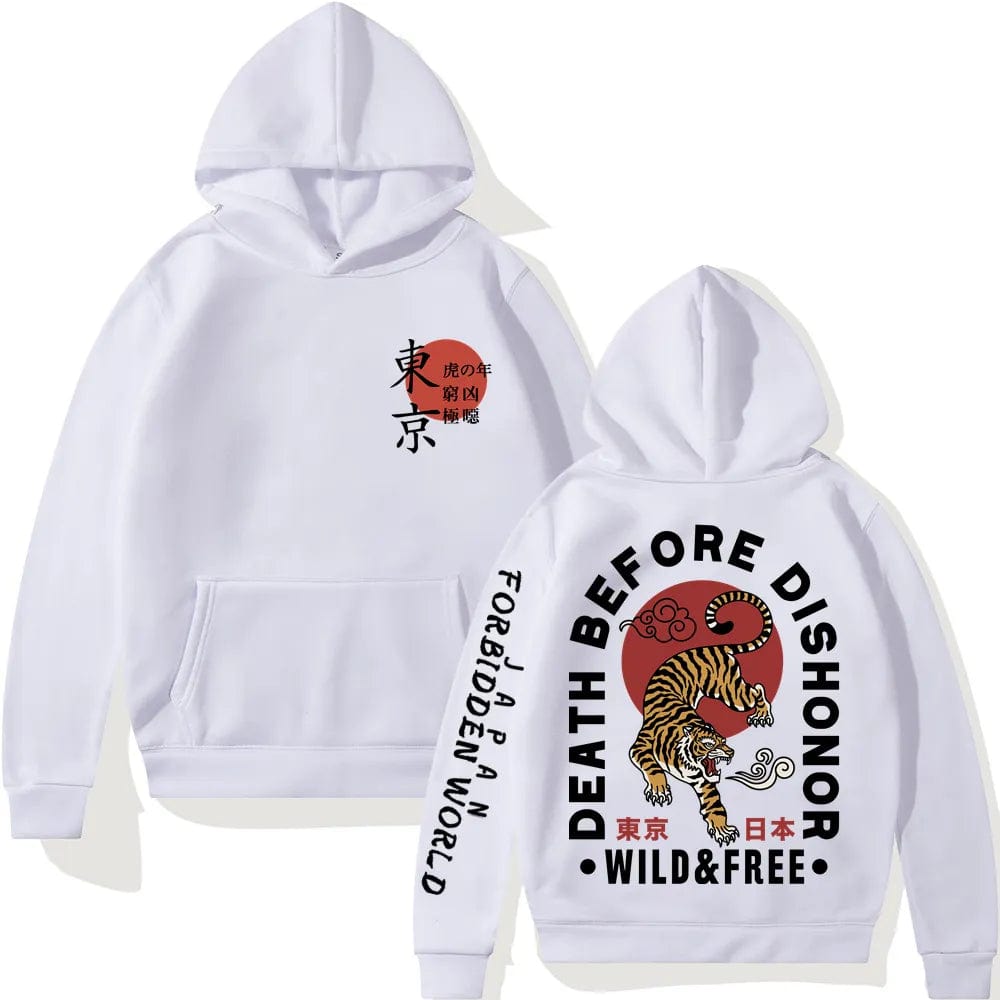 White / M nime Tiger Tokyo Revengers Printed Hoodies Hip Hop Sweatshirts Harajuku Long Sleeve Pullover Loose Print Streetwear for Unisex