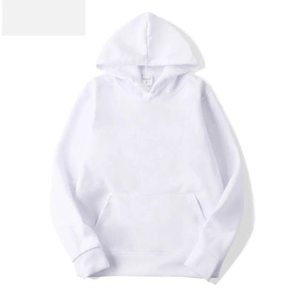White / XS Casual Soft Comfort: Stylish Solid Colour Men's Hoodies