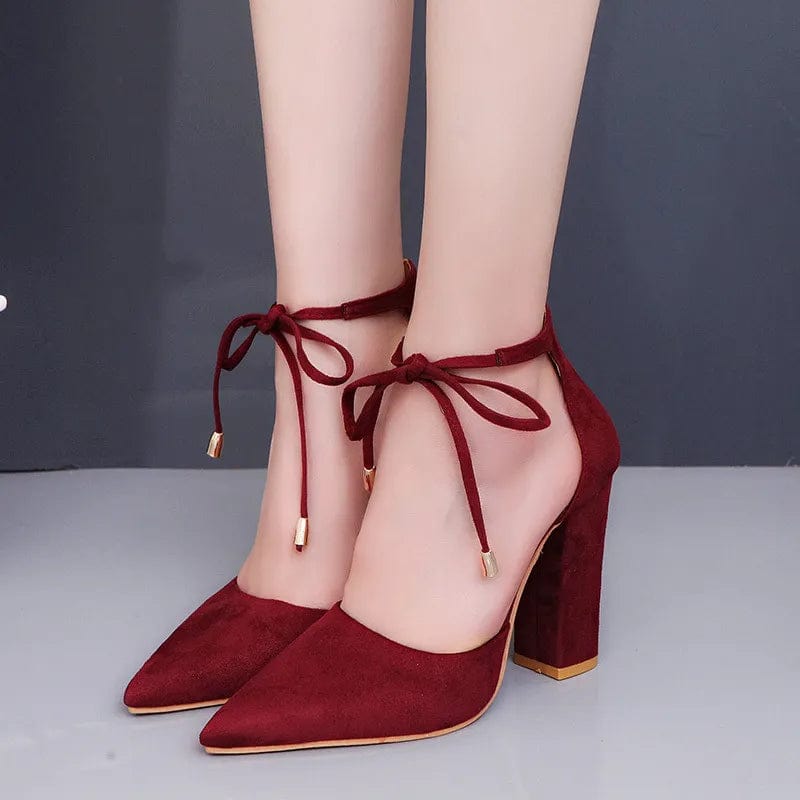 Wine color outlet heels