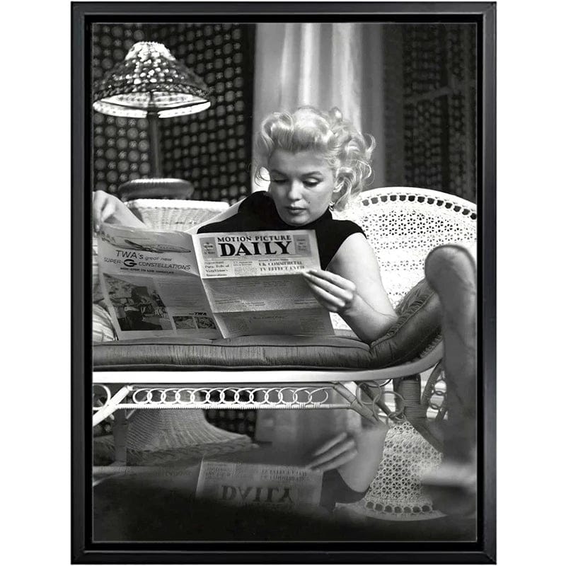 X Large 60x90cm / 4 Marilyn Monroe Figure Portrait Wall Art Canvas Painting Black and White Wall Pictures for Living Room Movie Star Poster