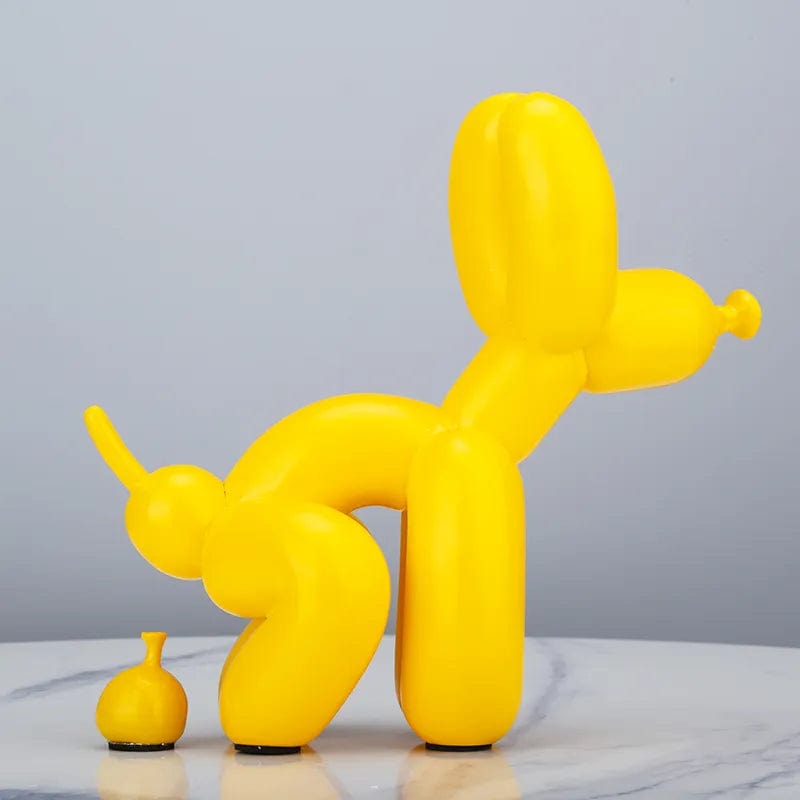 yellow-22cm Creative Poop Balloon Dog Statue Home Decoration  Modern nordic Cute Animal Resin Art Sculpture Crafts Desktop Decors Ornaments