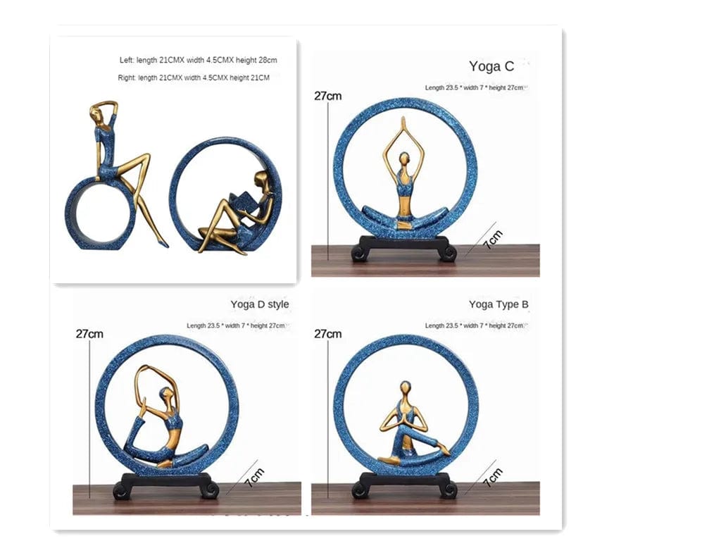 Yoga Girl Figurine Reading Girl Statue Ornament for Desktop Office Bedroom Living Room Statues Home Decoration Sculptures Gifts